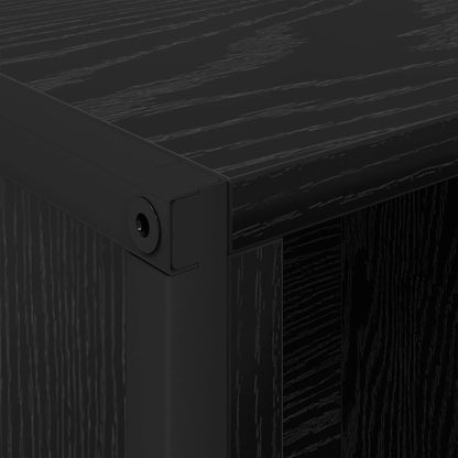 Bücherregal 2 pcs Schwarz Eichen-Optik 99,5 x 30 x 108,5 cm