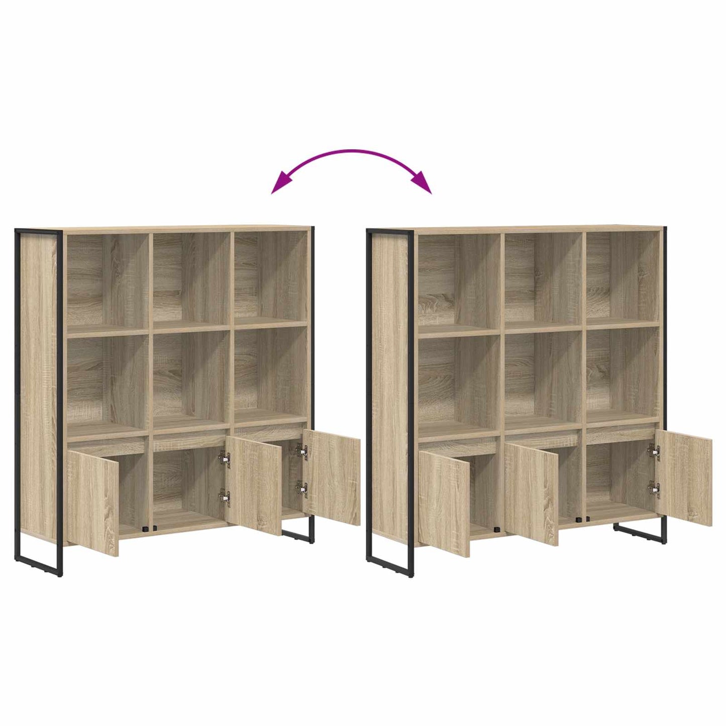 Bücherregal 2 pcs Sonoma 99,5 x 30 x 108,5 cm Holzwerkstoff