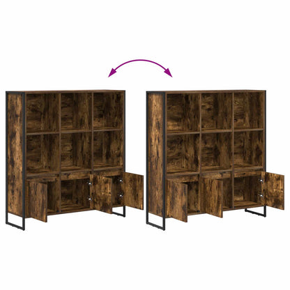 Bücherregal 2 pcs Raucharbe 99,5 x 30 x 108,5 cm Holzwerkstoff
