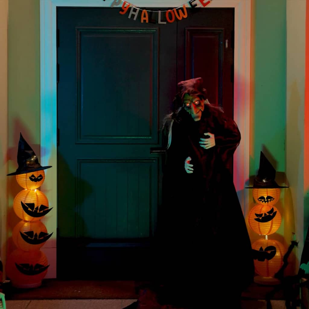Halloween sprechende Hexe Lila 216 x 125 cm Polyester