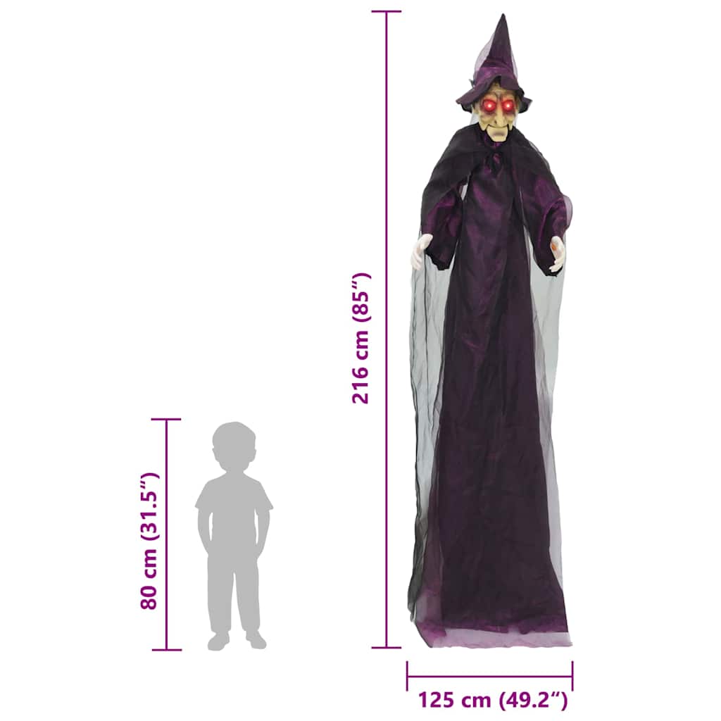Halloween sprechende Hexe Lila 216 x 125 cm Polyester