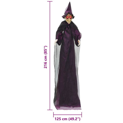 Halloween sprechende Hexe Lila 216 x 125 cm Polyester