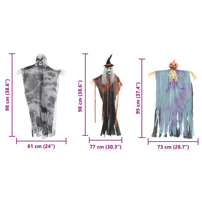 Hängender Halloween Geist 3 pcs Mehrfarbig 61 x 97 cm Polyester