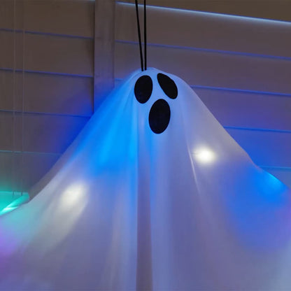 Hängender Halloween Geist mit 3 LEDs 3 pcs Weiß 52 x 62 cm