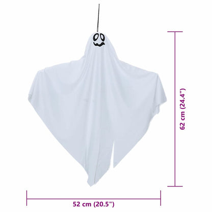 Hängender Halloween Geist mit 3 LEDs 3 pcs Weiß 52 x 62 cm