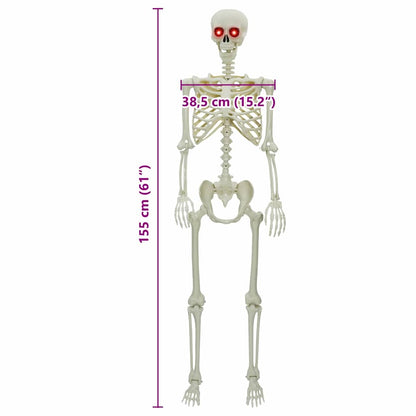 Halloween Skelett Weiß 155 x 38.5 cm Plastik