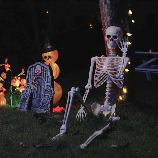 Halloween-Skelett 2 pcs Weiß 85 cm PVC