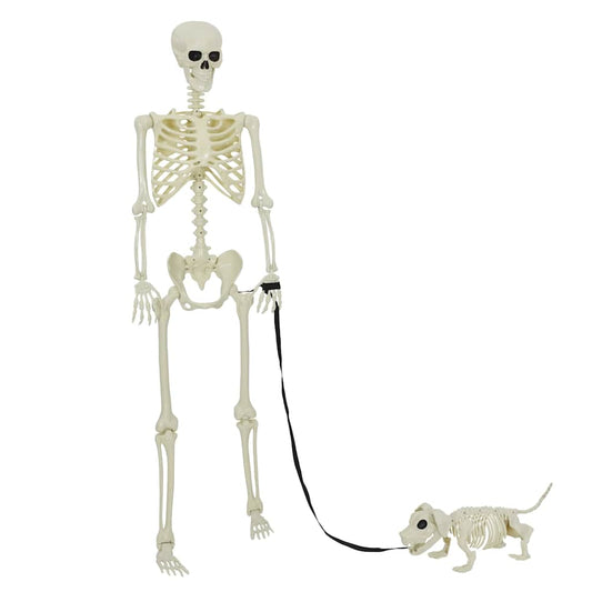 Halloween Dekoskelett 2 pcs Weiß Polypropylen 155 x 38.5 cm