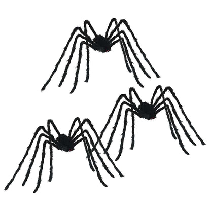 Halloween Spinnen Dekoration 3 pcs Schwarz 200 cm