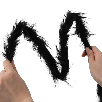 Halloween Spinnen Dekoration 3 pcs Schwarz 200 cm