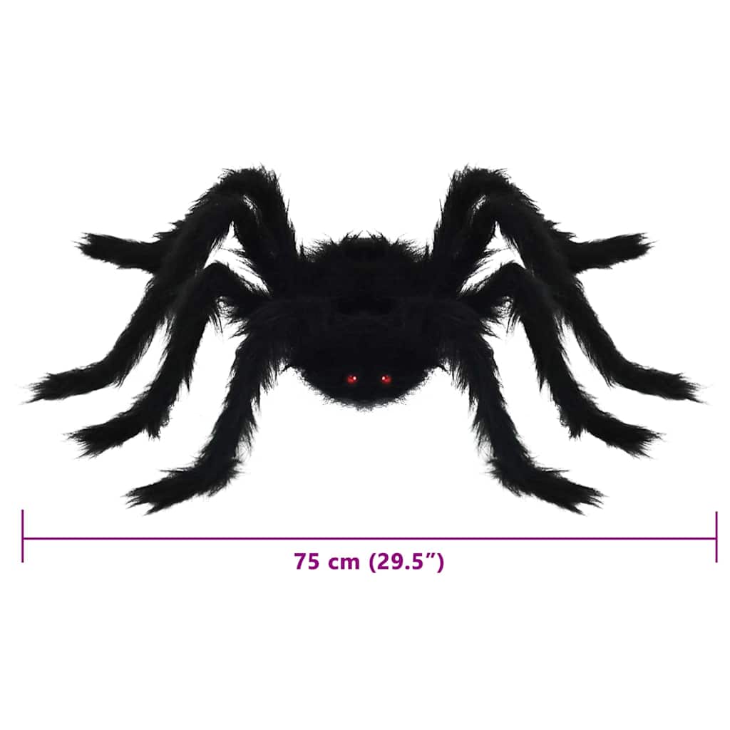 Halloween Spinnen Dekoration 6 pcs Schwarz 75 cm
