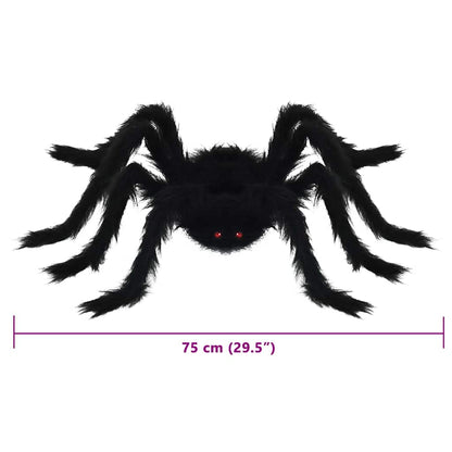 Halloween Spinnen Dekoration 6 pcs Schwarz 75 cm