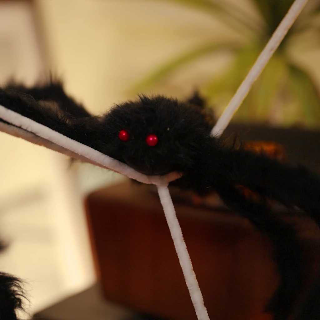 Halloween-Spinnendekoration mit Netzen 2 pcs Polyester 200 cm