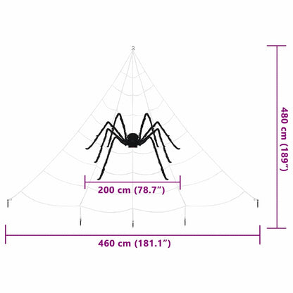 Halloween-Spinnendekoration mit Netzen 2 pcs Polyester 200 cm