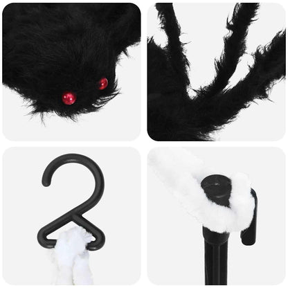 Halloween-Spinnendekoration mit Netzen 4 pcs Polyester 150 cm