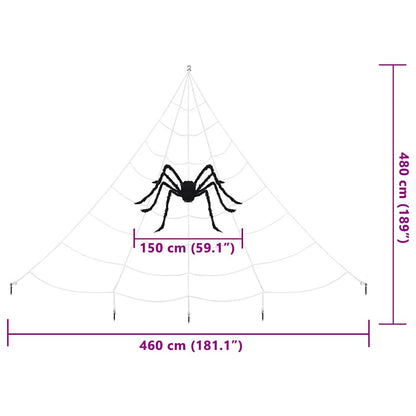 Halloween-Spinnendekoration mit Netzen 4 pcs Polyester 150 cm