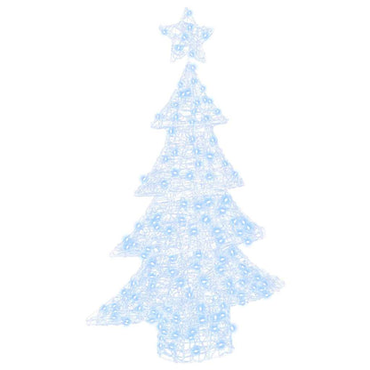 Weihnachtsbaum mit 100 LEDs Kaltweiß 120 cm Acryl