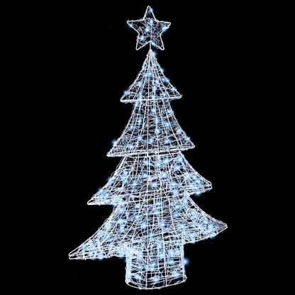 Weihnachtsbaum mit 100 LEDs Kaltweiß 120 cm Acryl