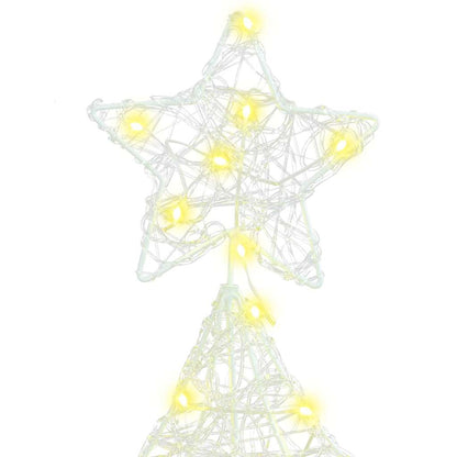Weihnachtsbaum mit 160 LEDs Warmweiß 150 cm Acryl