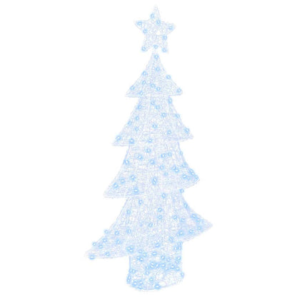 Weihnachtsbaum mit 160 LEDs Kaltweiß 150 cm Acryl