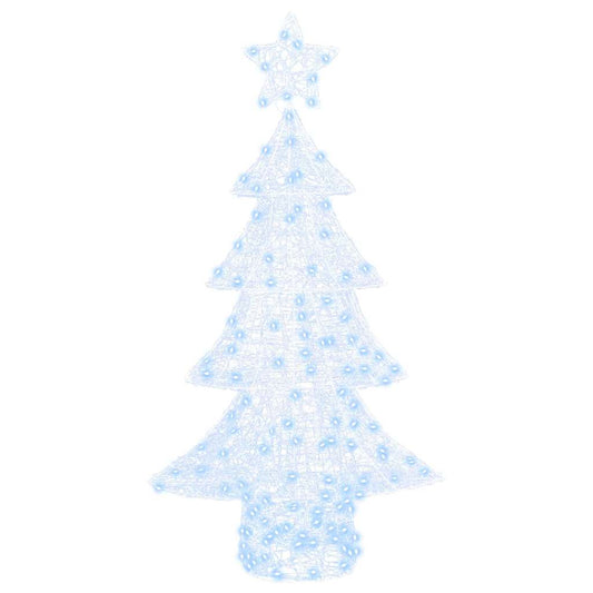 Weihnachtsbaum mit 160 LEDs Kaltweiß 150 cm Acryl