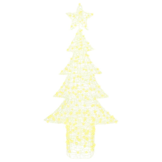 Weihnachtsbaum mit 240 LEDs Warmweiß 180 cm Acryl