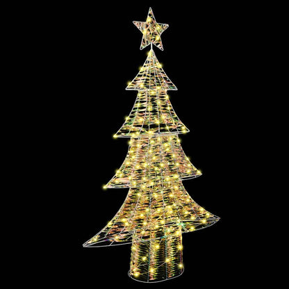 Weihnachtsbaum mit 160 LEDs Warmweiß 150 cm PET