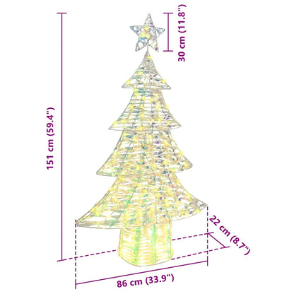 Weihnachtsbaum mit 160 LEDs Warmweiß 150 cm PET