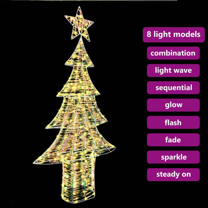Weihnachtsbaum mit 240 LEDs Warmweiß 180 cm PET