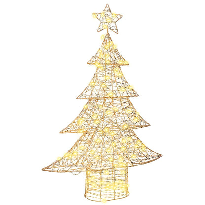 Weihnachtsbaum mit 120 LEDs Warmweiß 120 cm PET