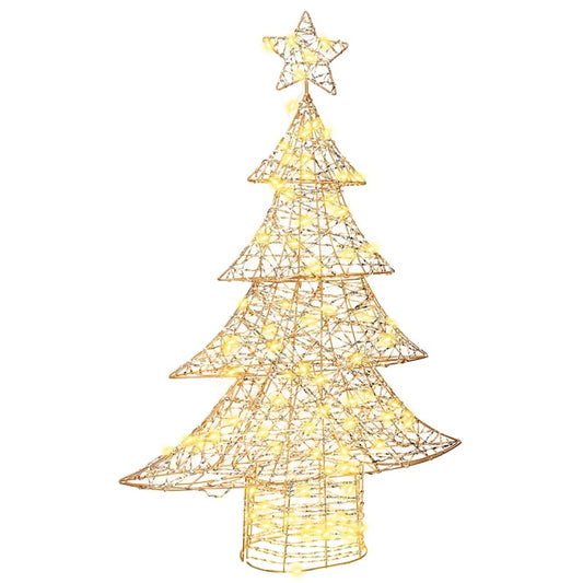 Weihnachtsbaum mit 120 LEDs Warmweiß 120 cm PET