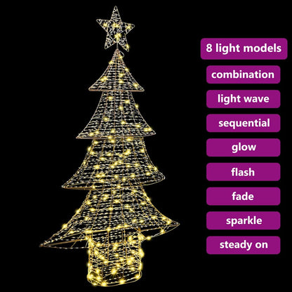 Weihnachtsbaum mit 160 LEDs Warmweiß 150 cm PET