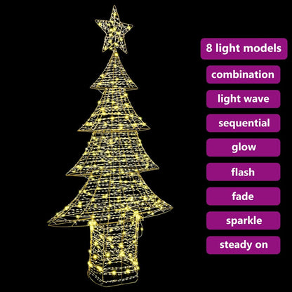 Weihnachtsbaum mit 240 LEDs Warmweiß 180 cm PET