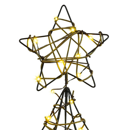 Weihnachtsbaum mit 120 LEDs Warmweiß 120 cm Rattan