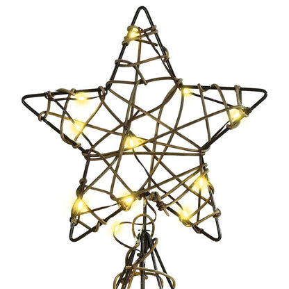 Weihnachtsbaum mit 160 LEDs Warmweiß 150 cm Rattan