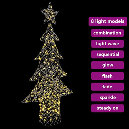 Weihnachtsbaum mit 240 LEDs Warmweiß 180 cm Rattan