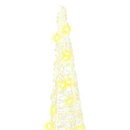 Weihnachtsbaum mit 90 LEDs 3 pcs Warmweiß 20 x 20 x 80 cm Acryl