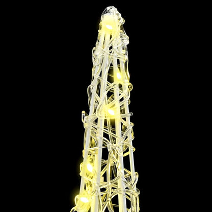 Weihnachtsbaum mit 90 LEDs 3 pcs Warmweiß 20 x 20 x 80 cm Acryl