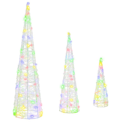 Weihnachtsbaum 3 pcs Mehrfarbig 20 x 20 x 80 cm Acryl
