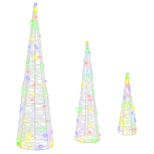 Weihnachtsbaum 3 pcs Mehrfarbig 20 x 20 x 80 cm Acryl