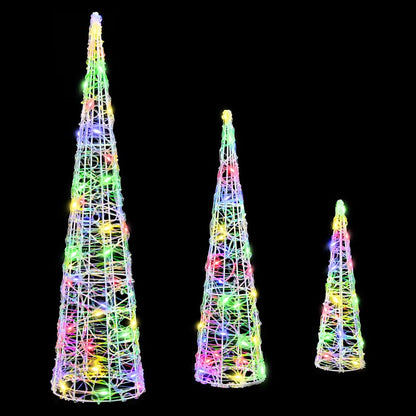 Weihnachtsbaum 3 pcs Mehrfarbig 20 x 20 x 80 cm Acryl
