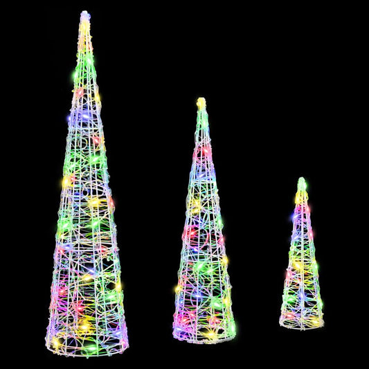 Weihnachtsbaum 3 pcs Mehrfarbig 20 x 20 x 80 cm Acryl