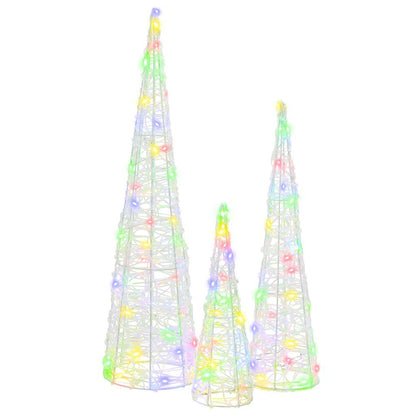 Weihnachtsbaum 3 pcs Mehrfarbig 20 x 20 x 80 cm Acryl