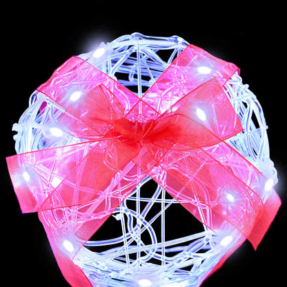 Geschenkbox Dekoration 3 pcs Kaltweiß 20 x 20 x 21 cm Acryl