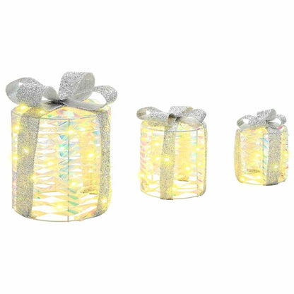 Geschenkbox Dekoration 3 pcs Warmweiß 20 x 20 x 20 cm Haustier