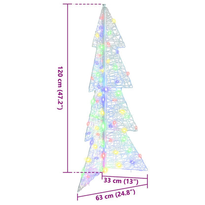 Weihnachtsbaum mit 100 LEDs Mehrfarbig 120 cm Acryl