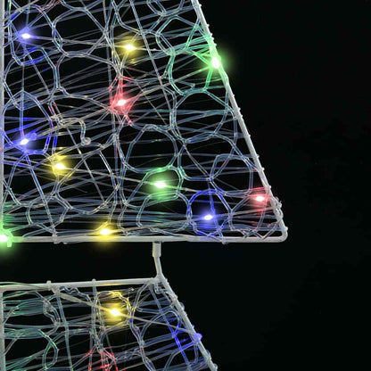 Weihnachtsbaum mit 240 LEDs Mehrfarbig 180 cm Acryl