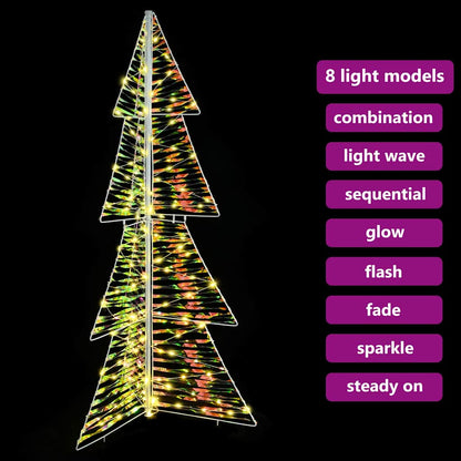 Weihnachtsbaum mit 160 LEDs Warmes Weiß 150 cm PET
