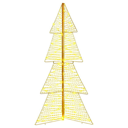 Weihnachtsbaum mit 160 LEDs Warmes Weiß 150 cm PET