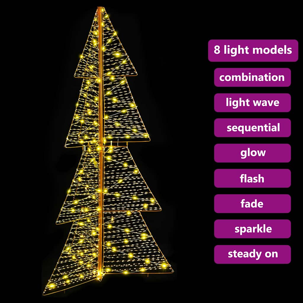 Weihnachtsbaum mit 160 LEDs Warmes Weiß 150 cm PET